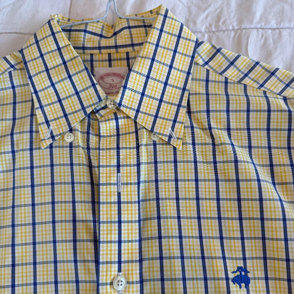 Brooks Brothers Plaid Dress Shirt (sz small)